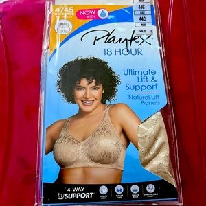 Playtex 18 Hour Bra Ultimate Lift & Support Beige 44C